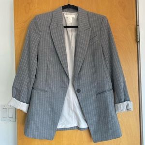 Grey pinstripe blazer
